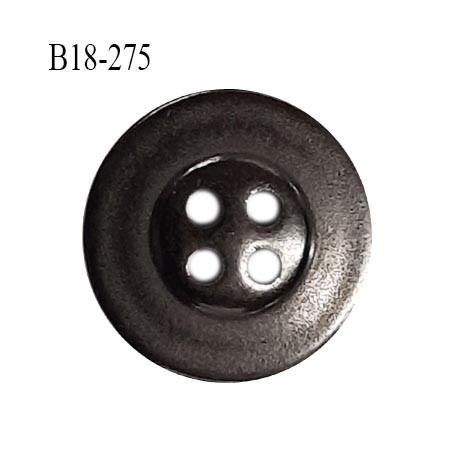 Bouton 18 mm couleur anthracite 4 trous diamètre 18 mm prix à la pièce