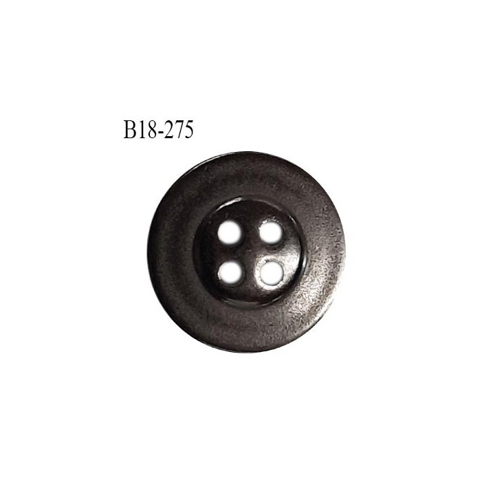 Bouton 18 mm couleur anthracite 4 trous diamètre 18 mm prix à la pièce