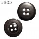 Bouton 18 mm couleur anthracite 4 trous diamètre 18 mm prix à la pièce