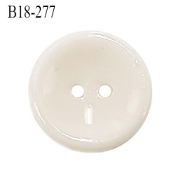 Bouton 18 mm en pvc couleur écru brillant diamètre 18 mm épaisseur 4.5 mm prix à la pièce