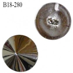 Bouton 18 mm pvc couleur chrome diamètre 18 mm accroche avec un anneau prix à la pièce