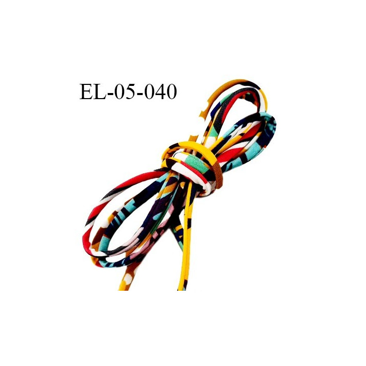 Cordon élastique 5 mm ou cache armature underwire casing galon lingerie et bain multicolore lycra extensible prix au mètre