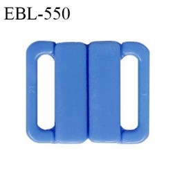 Boucle clip 16 mm attache réglette pvc spécial maillot de bain couleur bleu passage intérieur 16 mm haut de gamme prix à l'unité