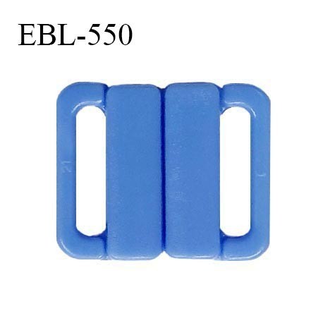 Boucle clip 16 mm attache réglette pvc spécial maillot de bain couleur bleu passage intérieur 16 mm haut de gamme prix à l'unité