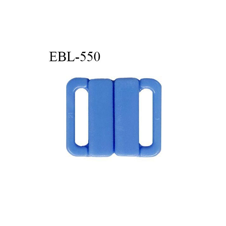 Boucle clip 16 mm attache réglette pvc spécial maillot de bain couleur bleu passage intérieur 16 mm haut de gamme prix à l'unité