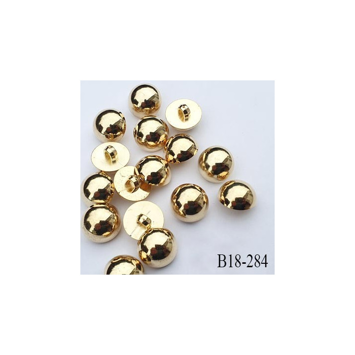 Bouton 18 mm couleur doré or diamètre 18 mm accroche avec un anneau prix à la pièce