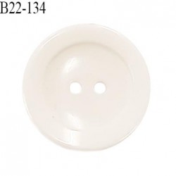 Bouton 22 mm en pvc couleur naturel 2 trous diamètre 22 mm épaisseur 4 mm prix à la pièce