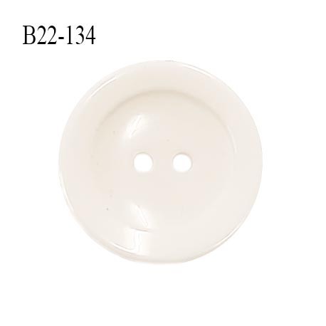 Bouton 22 mm en pvc couleur naturel 2 trous diamètre 22 mm épaisseur 4 mm prix à la pièce