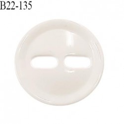 Bouton 22 mm en pvc couleur naturel 2 trous diamètre 22 mm épaisseur 4 mm prix à la pièce