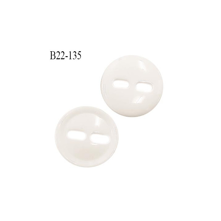 Bouton 22 mm en pvc couleur naturel 2 trous diamètre 22 mm épaisseur 4 mm prix à la pièce