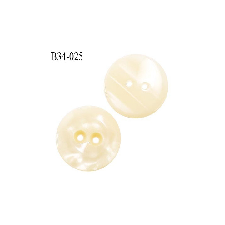 Bouton 34 mm en pvc couleur nacre brillant 2 trous diamètre 34 mm épaisseur 5.5 mm prix à l'unité