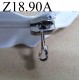 fermeture éclair blanche longueur 18 cm couleur blanc non séparable zip nylon largeur 3,3 cm largeur du zip 6 mm