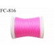 Bobine de 500 m fil mousse polyamide n° 120 couleur rose fluo longueur de 500 mètres bobiné en France