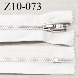 Fermeture zip 10 cm couleur blanc longueur 10 cm largeur 2.7 cm non séparable glissière métal largeur 5 mm prix à l'unité