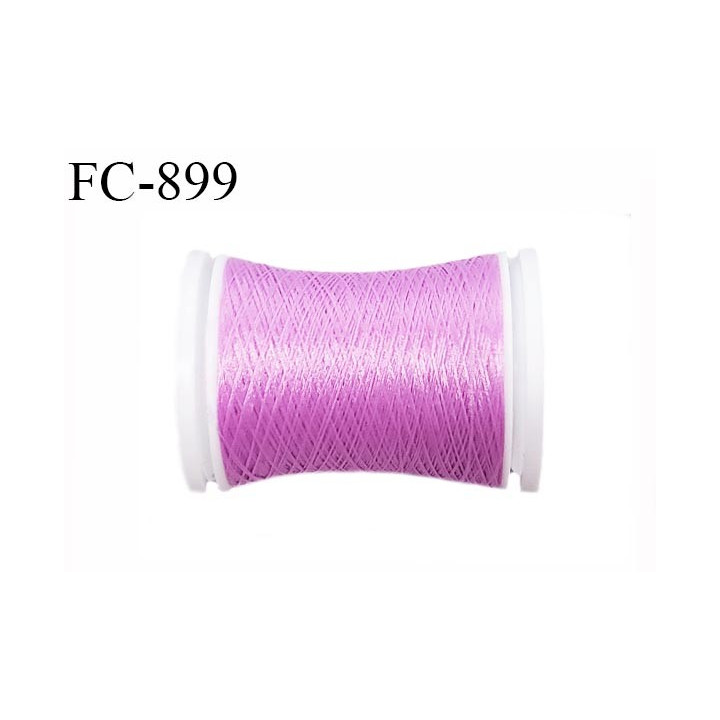 Bobine de 500 m fil mousse polyamide n° 120 couleur violine lilas longueur de 500 mètres bobiné en France