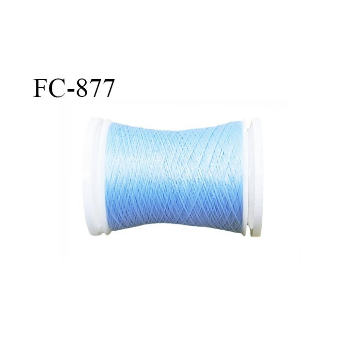 Bobine de 500 m fil mousse polyamide n° 120 couleur bleu lumineux longueur de 500 mètres bobiné en France