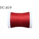 Bobine de 500 m fil mousse polyamide n° 120 couleur rouge longueur de 500 mètres bobiné en France