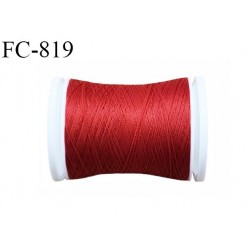 Bobine de 500 m fil mousse polyamide n° 120 couleur rouge longueur de 500 mètres bobiné en France