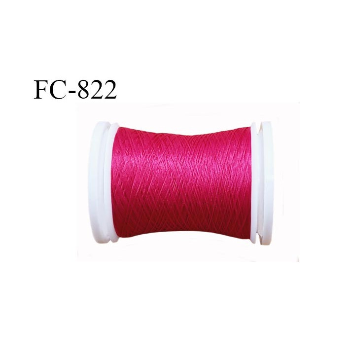 Bobine de 500 m fil mousse polyamide n° 120 couleur fushia longueur de 500 mètres bobiné en France