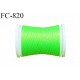 Bobine de 500 m fil mousse polyamide n° 120 couleur vert fluo longueur de 500 mètres bobiné en France