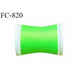 Bobine de 500 m fil mousse polyamide n° 120 couleur vert fluo longueur de 500 mètres bobiné en France