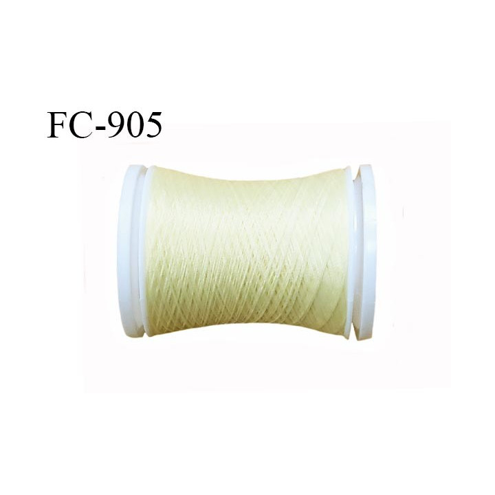 Bobine de 500 m fil mousse polyamide n° 120 couleur jaune pale longueur de 500 mètres bobiné en France