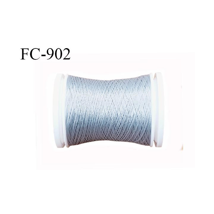 Bobine de 500 m fil mousse polyamide n° 120 couleur gris souris longueur de 500 mètres bobiné en France