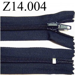 fermeture zip à glissière longueur 14 cm couleur bleu non séparable zip nylon largeur 3,2 cm largeur du zip 6 mm