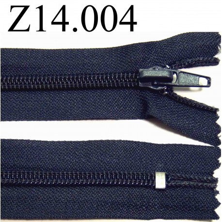fermeture éclair longueur 14 cm couleur bleu non séparable zip nylon largeur 3,2 cm largeur du zip 6 mm