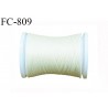 Bobine de 500 m fil mousse polyamide n° 120 couleur ivoir écru perle longueur de 500 mètres bobiné en France