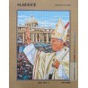 Canevas à broder 50 x 65 cm marque MARGOT création de Paris le pape Jean Paul II Fabrication française