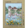 Canevas à broder 50 x 65 cm marque MARGOT création de Paris les cygnes du chateau fabrication française