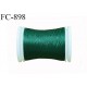 Bobine 500 m fil mousse polyamide n° 120 couleur vert bouteille longueur de 500 mètres bobiné en France
