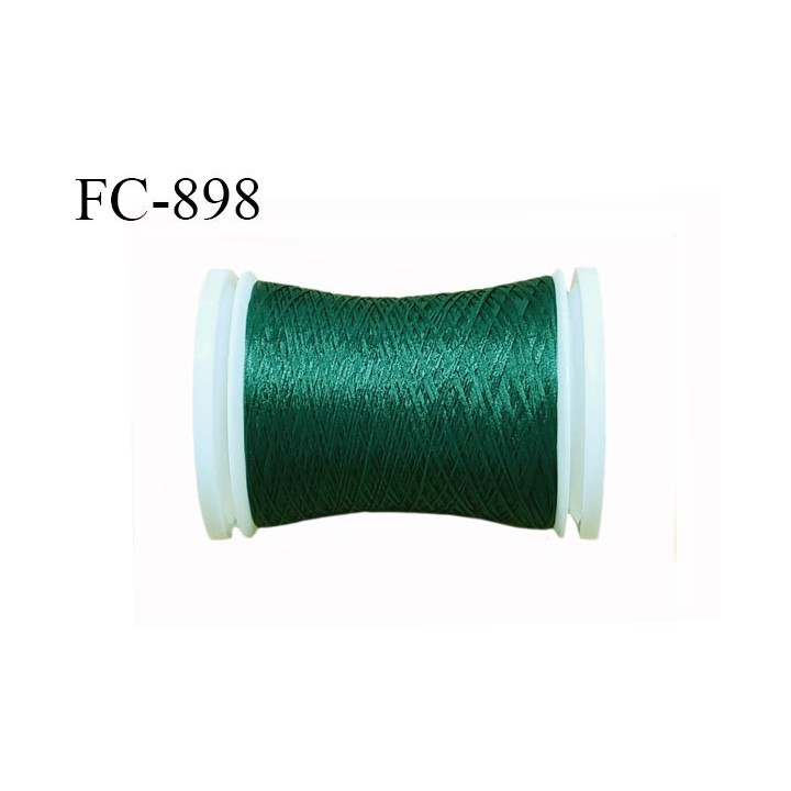 Bobine 500 m fil mousse polyamide n° 120 couleur vert bouteille longueur de 500 mètres bobiné en France