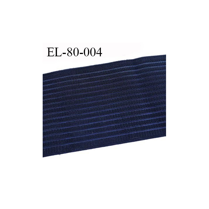 Elastique 80 mm très belle qualité couleur noir  rigide sur la largeur souple et doux très agréable au toucher prix au mètre
