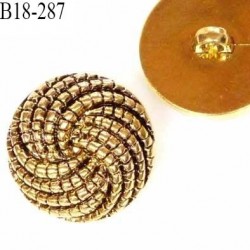 Bouton 18 mm pvc couleur or vieilli doré et noir diamètre 18 mm accroche avec un anneau prix à la pièce