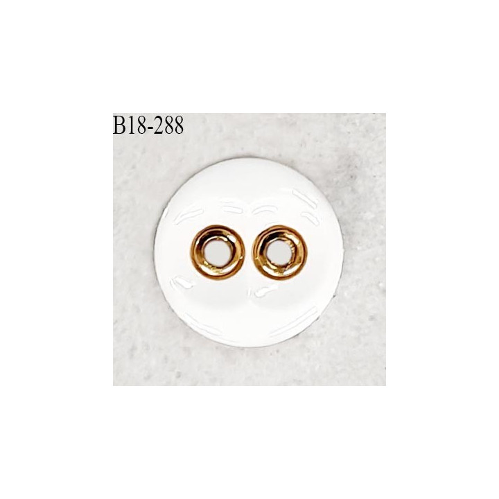 Bouton 18 mm en pvc couleur naturel et doré 2 trous diamètre 18 mm épaisseur 4.5 mm prix à la pièce
