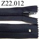 fermeture éclair longueur 22 cm couleur gris bleu anthracite non séparable zip nylon largeur 3 cm largeur du zip 6 mm