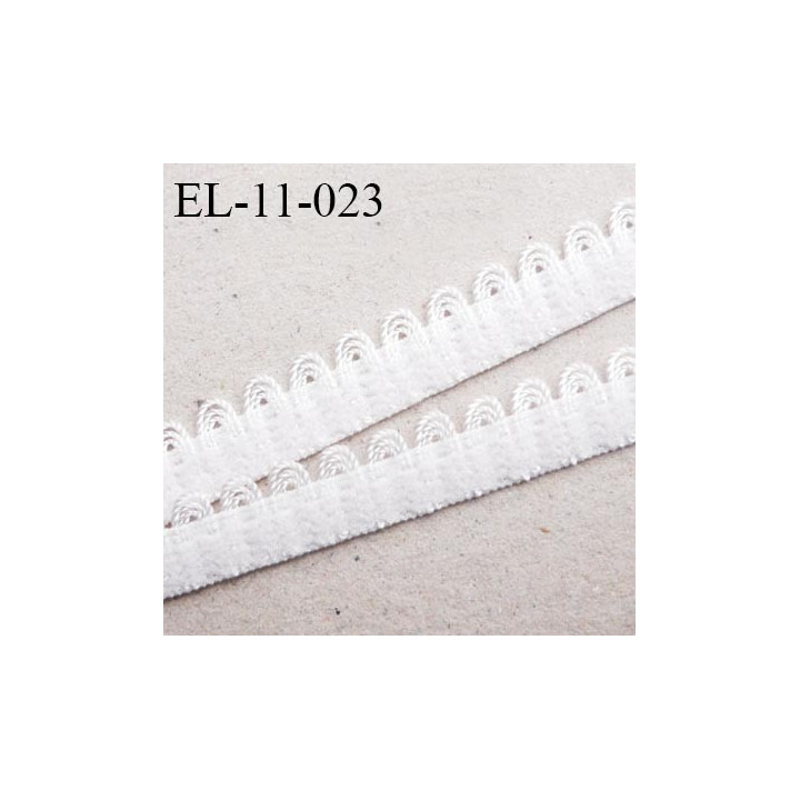 Elastique picot 11 mm lingerie couleur naturel largeur 11 mm haut de gamme Fabriqué en France prix au mètre