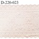 Dentelle 22 cm lycra brodée extensible très haut de gamme largeur 22 cm bandes jacquard couleur beige ou opaline prix au mètre