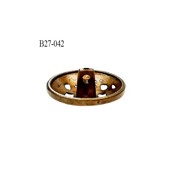 Bouton 27 mm pvc couleur laiton vieilli motif style blason accroche avec un anneau diamètre 27 mm épaisseur 5 mm prix à la pièce
