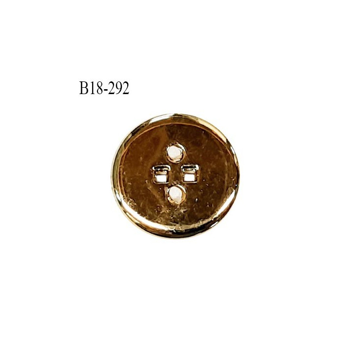 Bouton 18 mm en pvc couleur naturel et doré 2 trous diamètre 18 mm épaisseur 5 mm prix à la pièce
