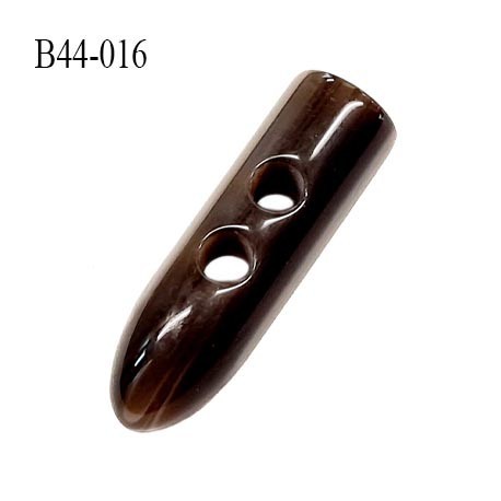 Bouton brandebourg 44 mm style dent de requin nuances de marron et gris longueur 44 mm largeur 14 mm prix à la pièce