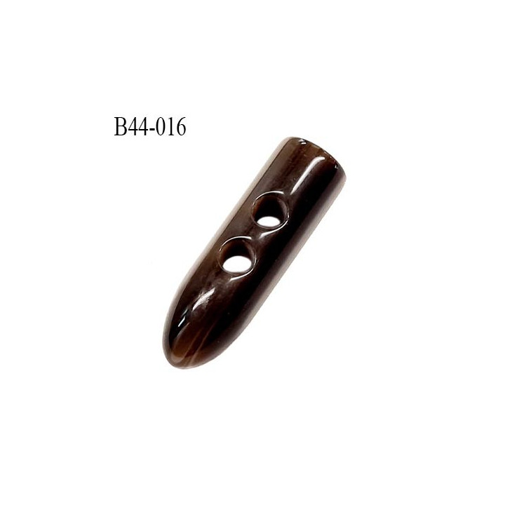 Bouton brandebourg 44 mm style dent de requin nuances de marron et gris longueur 44 mm largeur 14 mm prix à la pièce
