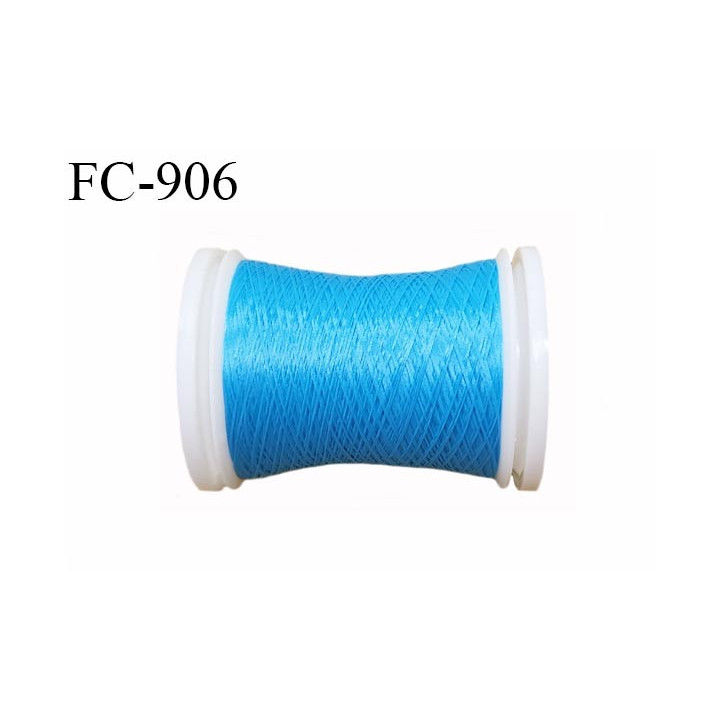 Bobine de 500 m fil mousse polyamide n° 120 couleur bleu lumineux longueur de 500 mètres bobiné en France