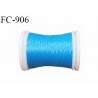Bobine de 500 m fil mousse polyamide n° 120 couleur bleu lumineux longueur de 500 mètres bobiné en France