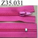 fermeture éclair longueur 35 cm couleur rose fushia non séparable zip nylon largeur 3,2 cm largeur du zip 6 mm curseur métal