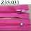 fermeture éclair longueur 35 cm couleur rose fushia non séparable zip nylon largeur 3,2 cm largeur du zip 6 mm curseur métal