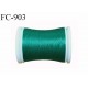 Bobine de 500 m fil mousse polyamide n° 120 couleur vert émeraude clair longueur de 500 mètres bobiné en France