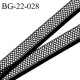 Galon ruban 22 mm synthétique style dentelle couleur noir largeur 22 mm largeur de la bande 6 mm prix au mètre